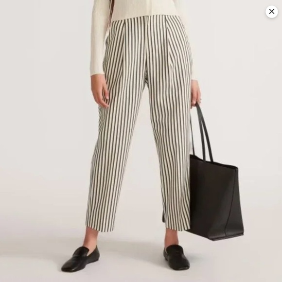 Everlane Pants - NWT, Everlane The TENCEL Way-High Taper Pant Ombre Stripe, Sz 14